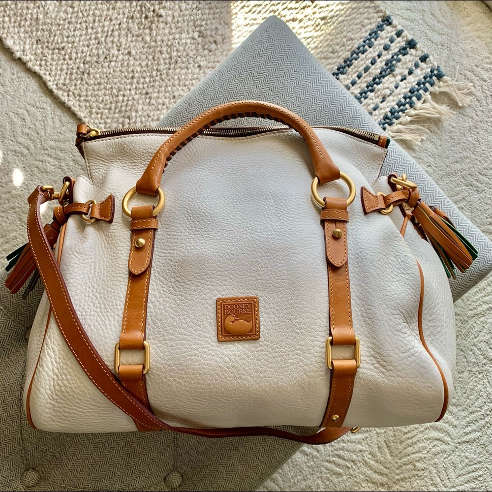 Large Dooney & Bourke Florentine Vachetta Leather Satchel - Picture 4 of 14